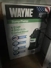 Sump Pump Wayne 1/2 HP 4,300 gph Thermoplastic Vertical Float Switch