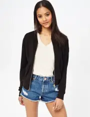 Miss Selfridge Womens Top Jacket Casual Smart Ladies Jersey Zip up Coat Bomber