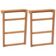 Towel Racks 2 pcs Solid Teak Wood vidaXL