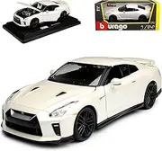 [Bburago] Nissan Skyline GT-R R35 Coupe White Model from 2008 Version 2017 1/24 Model Car