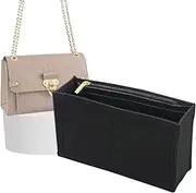 [Lckaey] Purse Organizer, used for LV Vavin small handbag, cross body liner bag, BB lining, storage and sorting bag2091Black-BB