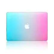 Fashion Rainbow Colorful Protective Shell Laptop Case Cover For Apple MacBook Pro 15.4 Inch 1641 PURPLE&GREEN