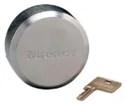 Master Lock 2-7/8", Shackleless Lock, Hockey Puck Style, Keyed Alike To #80245