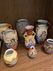 9 Mini Vase Made in Occupied Japan Porcelain Moriage
