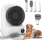 5 in 1 Dog Grooming Vacuum Blow Dryer and Clippers, Dog Grooming Vacuum with 2.8L Dust Cup, 5 Functional Heads cat Dog Grooming kit for Pet Hair, Shearing/Combing/Hair Removal/Blowing/Sucking