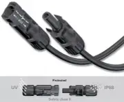 Staubli 32.0014P & 32.0015P Solar MC4 Connector w/Boot Female & Male Pair