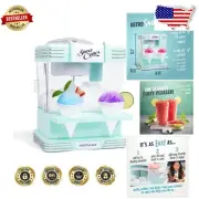Portable Retro Snow Cone Slushie Machine – 20 Snow Cones with Accessories
