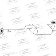 Redback Mufflers Bolt-On to suit Ty Hilux Kun26 3.0L T/D Centre Muffler - M1133