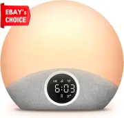 Sunrise Alarm Clock White Noise Machine 30 Sounds 8 Night Lights Wake Up Light T