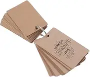 Operitacx Note Study Cards DIY Greeting Cards Stainless Steel Binder Ring 5.4x9cm Index Stock Paper