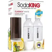 0.5L 500ml Sodaking White Twin Pack Classica Bottles BPA Free