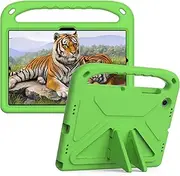 Tablet Case for Samsung Galaxy Tab A8 10.5 X200/X205 Lightweight EVA Shockproof Handle Stand Cover, Kids Friendly Protective Case Green