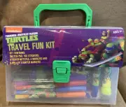 TEENAGE MUTANT NINJA TURTLES TRAVEL FUN KIT SKETCH/STICKERS/STAMPERS/MARKERS/PAD
