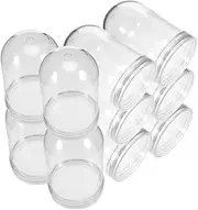 10pcs Accessories Simple Flakes Large Bubbles Earth Christmas Snow Globes Bell Jar Inflatable Instant Clear Baubles Clear Bauble to Fill Snow Globe Tumbler The Pet