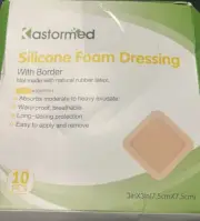 Kastormed Silicone Foam Dressing With Border 10.