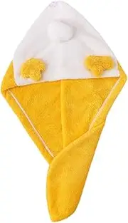 FONDOTIN Small Size Light Weight Travel Friendly Wet Hair Towel Fast Drying Hair Wrap Soft Gentle