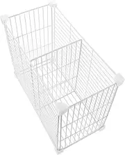TIDTALEO Deep Freezer Organizer Bins 2 Section Storage Grid Bottom Basket for Freezer and Refrigerator