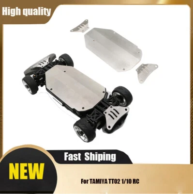 Stainless Chassis Armor Axle Protector Skid Plate for TAMIYA TT02 1/10 RC AAU