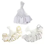 WSERE 100pcs Pricing Tags Small Price Tags Labels With String For Jewelry Cl...
