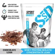 2KG LEAN WHEY PROTEIN POWDER - 1KG CHOCOLATE / 1KG VANILLA - LEAN WPI / WPC