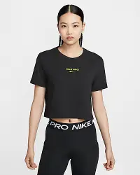 在飛比找Nike官方商店優惠-Nike Pro 女款 Dri-FIT 短袖短版 T 恤