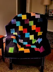 Homemade Quilt 42" x 62" BATIKS Cascade pattern