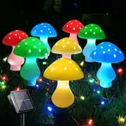 Solar Mushroom Fairy Lights Waterproof LED Garden Lights for Outdoor Decoration