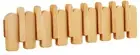 Moon Beech-8 Hooks Wall Mounted Coat RackHooks Piano Key Hangers Natural Soli...