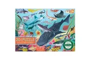 20pc eeBoo Kids Jigsaw Puzzle 28x38cm Sharks Friends Educational Game 3+