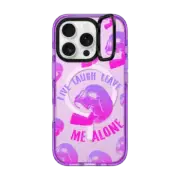 iPhone 16 Pro Impact Ring Stand Case MagSafe Compatible Live Laugh Leave - Pink