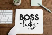 Boss Lady Mouse Pad for Computer Office Gaming Desk Non-Slip