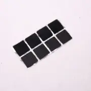 (20-Pk) Mounting Squares Adhesive Sticky Back Hook and Loop Fasteners Black 7/8"