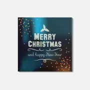 Merry Christmas Hotspot Slogan 4'' X 4'' Square Wooden Coaster