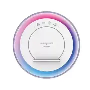 Rumi Lighting LED Desk Lamp, Wireless Charger, Wireless Speaker 3.54", White