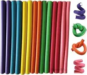 Careuoklab 30 Pack Flexible Curling Rods, 1.4 X 24cm Hair Rollers Twist-Flex Curlers with Soft Foam, Random 3 Colors DIY Hair Styling Tools for Women Girls