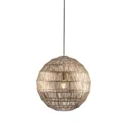 Frisco Round Bronze Iron Strip Pendant Light