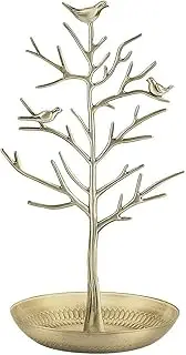 TRIXES Gold Style Jewellery Tree Stand – Vintage Birds – Hang your Jewellery – Hanging Organiser Rack Tower – Display Stand