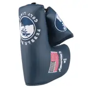USA Pebble Beach Design Golf Blade Putter Head Cover with Magnetic Closure