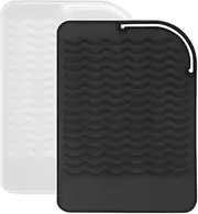 COYUN Heat Resistant Mat, Heat Resistant Silicone Mat Bag, Travel Mat Cover for Curling Irons, Hair Straighteners, Straighteners, Hair Styling Tools and Hot Hair Tools