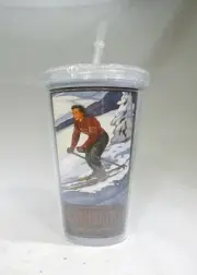 Washington Skiing Double Walled Tumbler Straw Cup 16 oz TF