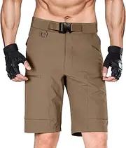 [PHJTOMK] Men's Water Resistant Dry Breathable Tactical Shorts Outdoor Tactical Shorts for Fishing Quick Hiking Cargo Short