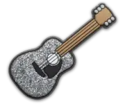 Crocs Jibbitz Sparkly Silver Guitar Shoe Charm | Jibbitz for Crocs