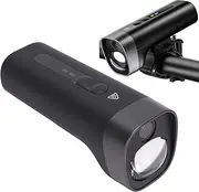 Bike Camera Headlight Dash Cam, Rechargeable HD 1080P 5MP WiFi Cycling Light with 2600mAh Battery for Mountain Road E-Bike Camping Fishing, 300LM 22-32mm Handlebar