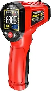 Industrial Temperature Meter,Surfaces Temp Reader - Digital and Non-Touch Digital Temperature Gauge, No Touch Feature for Industrial Applications, Pizza Oven