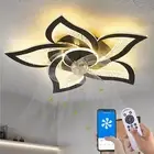 Ceiling Fan with Lights Remote Control, Black Personalized Ceiling Fan with L...