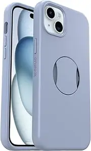 OtterBox OtterGrip Symmetry Case for iPhone 15 Plus/iPhone 14 Plus for MagSafe, Drop Proof, Protective Case with Built-in Grip, 3X Tested to Military Standard, Blue
