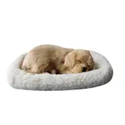 Realistic Sleeping Plush Breathing Cat - Furry Dog With Mat - Creative Animals Decor Multicolor