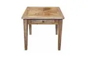 MF Parquetry Recycled Elm Timber 1 Drawer Side Table