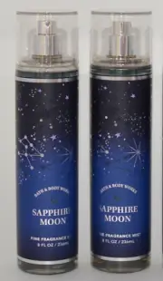 2 BATH & BODY WORKS SAPPHIRE MOON FRAGRANCE MIST SPRAY 8 OZ LARGE PEAR FREESIA