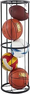 Rainmae Garage Ball Storage, Durable Vertical Ball Rack, Sports Basketball Football Rack Organizer for Garage, Wall Mounted Ball Storage Cage Ball Holder for Basketball, Soccer, Football, Volleyball